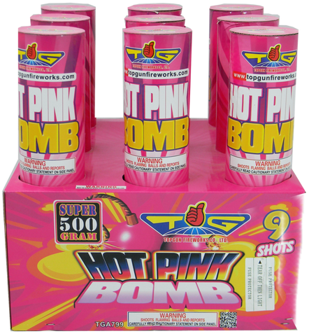 3" hot pink bomb